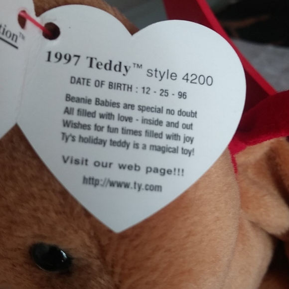 TY "4" HOLIDAY Beanies *VINTAGE* W/Wooden Sleigh - Picture 6 of 10